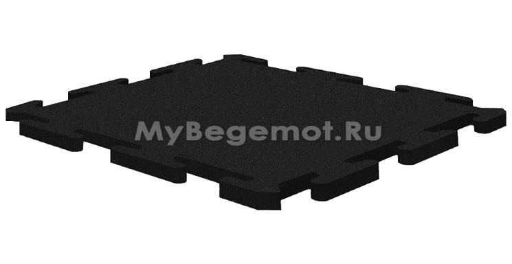 Резиновая плитка на пазлах RUBBLEX PUZZLE 1000х1000х15 мм, черная