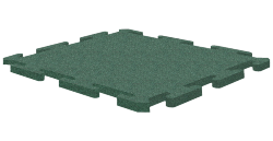 Резиновая плитка на пазлах RUBBLEX PUZZLE 1000х1000х15 мм, зеленая