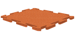 Резиновая плитка на пазлах RUBBLEX PUZZLE 1000х1000х15 мм, коричневая