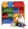 Стеллаж для хранения с 12 контейнерами KidKraft, яркий-натур
