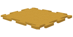 Резиновая плитка на пазлах RUBBLEX PUZZLE 1000х1000х25 мм, песочная