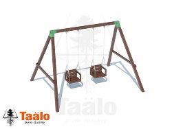 Детские качели с сидениями со спинками на цепях Taalo
